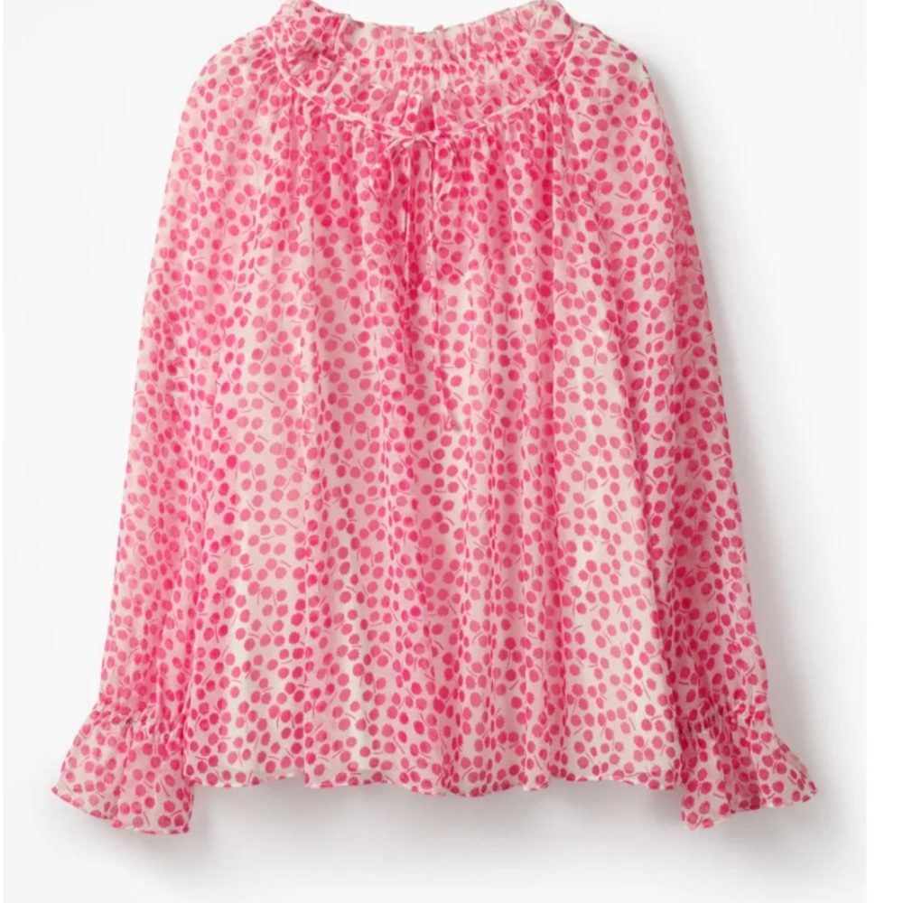 Boden Florence Pink Floral Blouse Size 8 - Picture 9 of 9